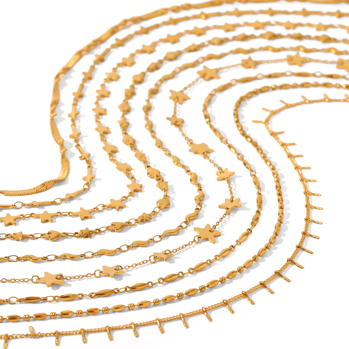 Minimalist Star-Shaped Stainless Steel Necklace with Plated Finish for Women Locket Chain