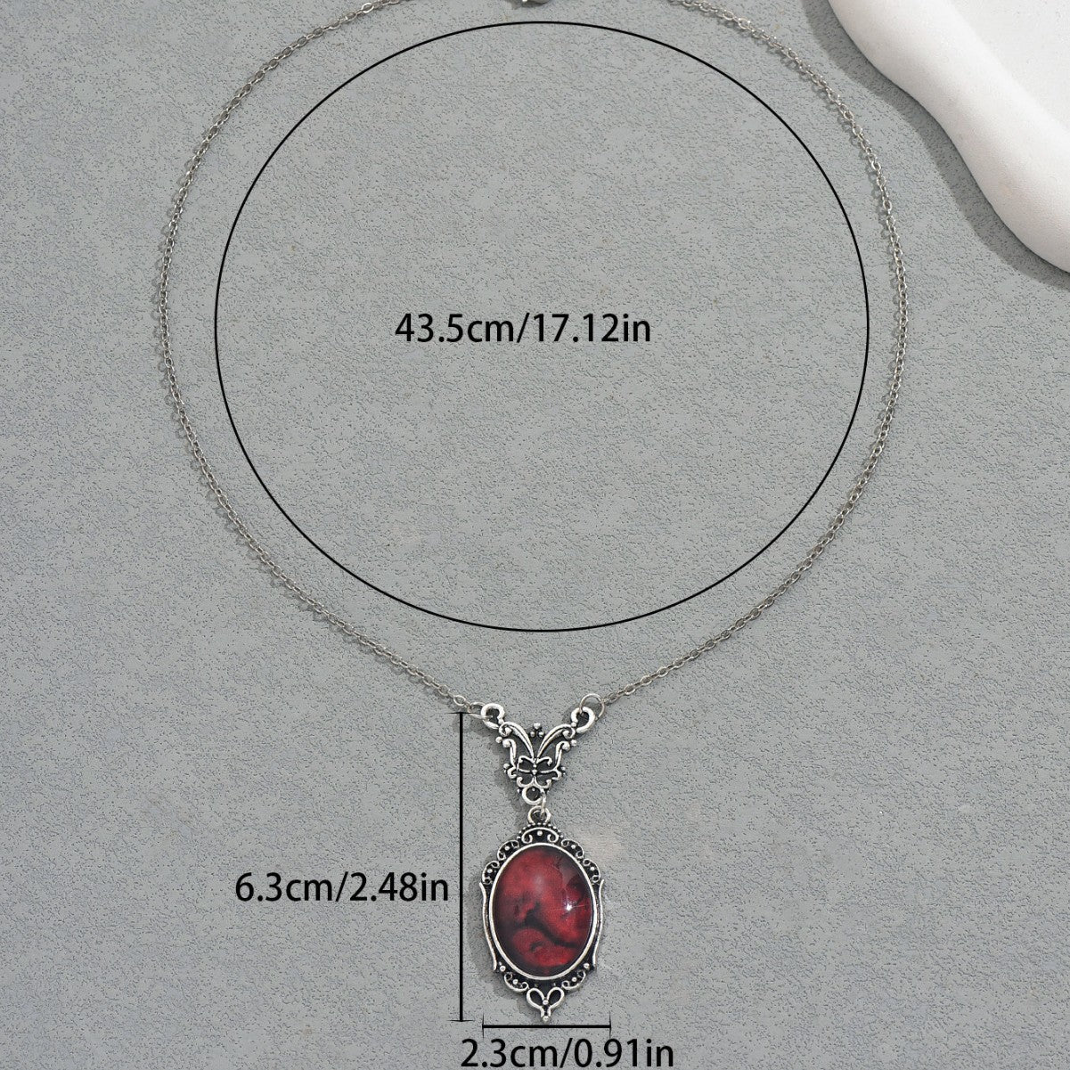 Collana Lunga Geometrica Vintage in Lega con Intarsi di Cristalli e Gemme per Donne