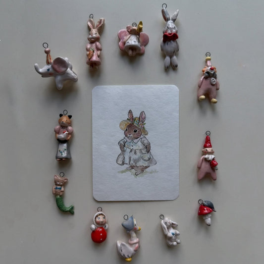 Geometric Animal Drip Oil Plated Brass Pendant Necklace