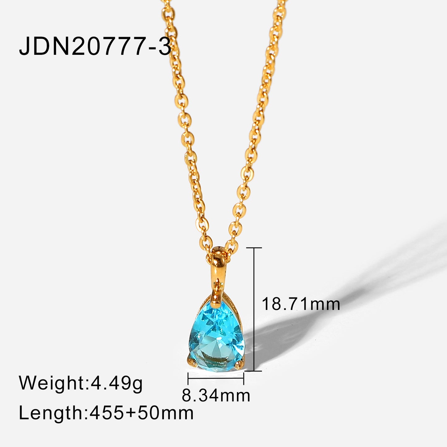 Collana con Pendente Geometrico in Acciaio Inossidabile con Placcatura in Oro 18K e Accenti di Zirconi per Donna