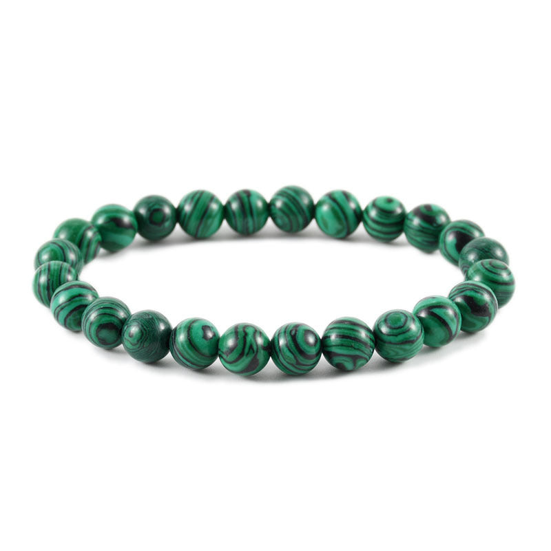 Geometric Natural Stone Agate Beaded Bracelet Unisex Handmade Jewelry
