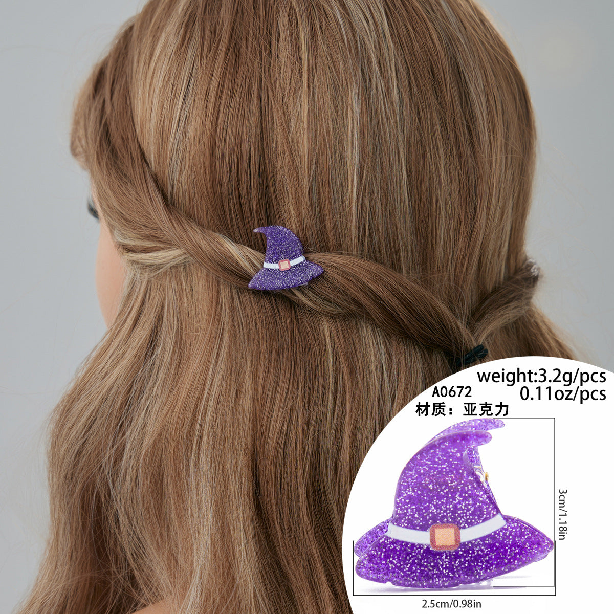 Fermaglio Gotico di Halloween con Fantasma e Ragnatela, Fermaglio in Acrilico per Capelli da Donna, Accessorio Festivo in Stile Punk-Chic