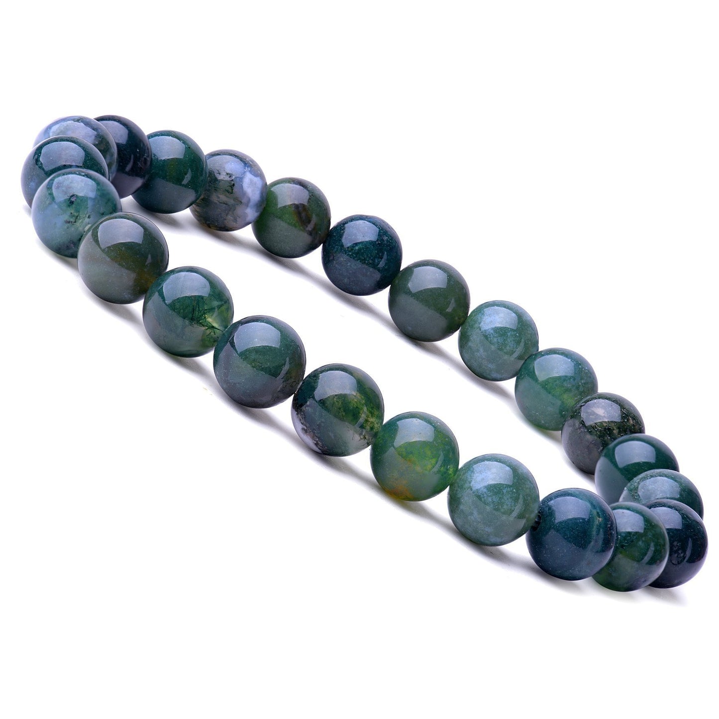 Geometric Natural Stone Agate Beaded Bracelet 8mm Unisex Elastic Stretch Handmade Jewelry