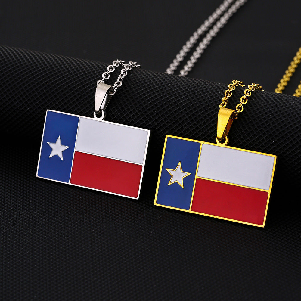 Collar de Acero Inoxidable Minimalista Geométrico con Acabado Esmaltado para Hombres y Mujeres