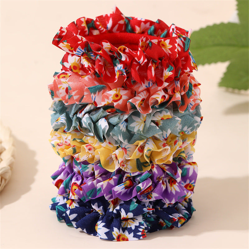 Cartoon Character Shaped Children's Hair Ties Set in Pastel Macaron Colors with Knitted Fabric Construction for Girls Aged 3 to 10 Years