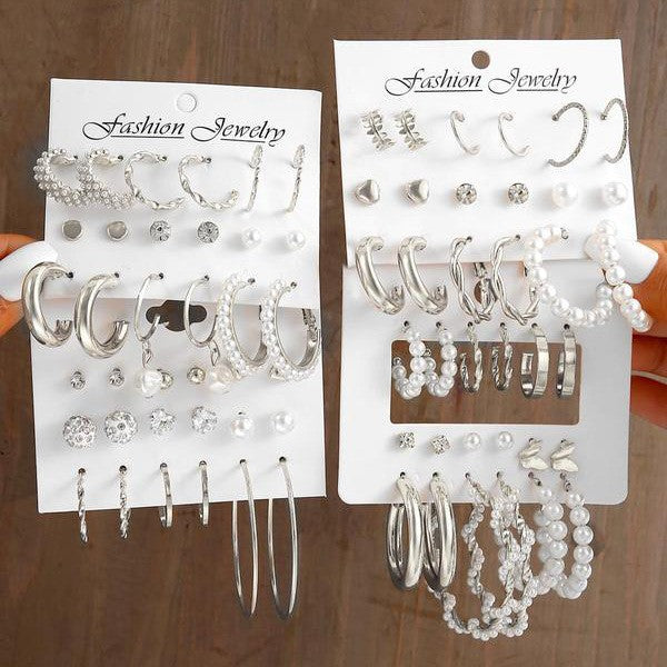 Fashion Geometric Round Gold Plated Zinc Alloy C-Shape Hoop Earrings with 925 Sterling Silver Posts