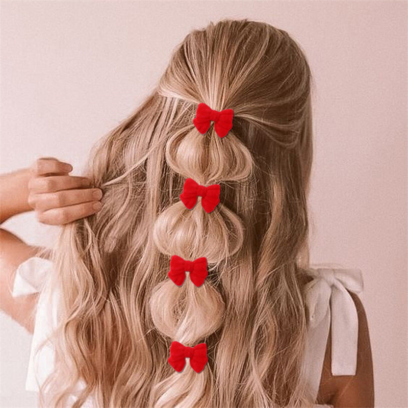 Coletero Floral Minimalista para Niñas - Gomas de Pelo de Punto de Algodón con Estampado de Cerezas y Margaritas en Colores Pastel Macaron