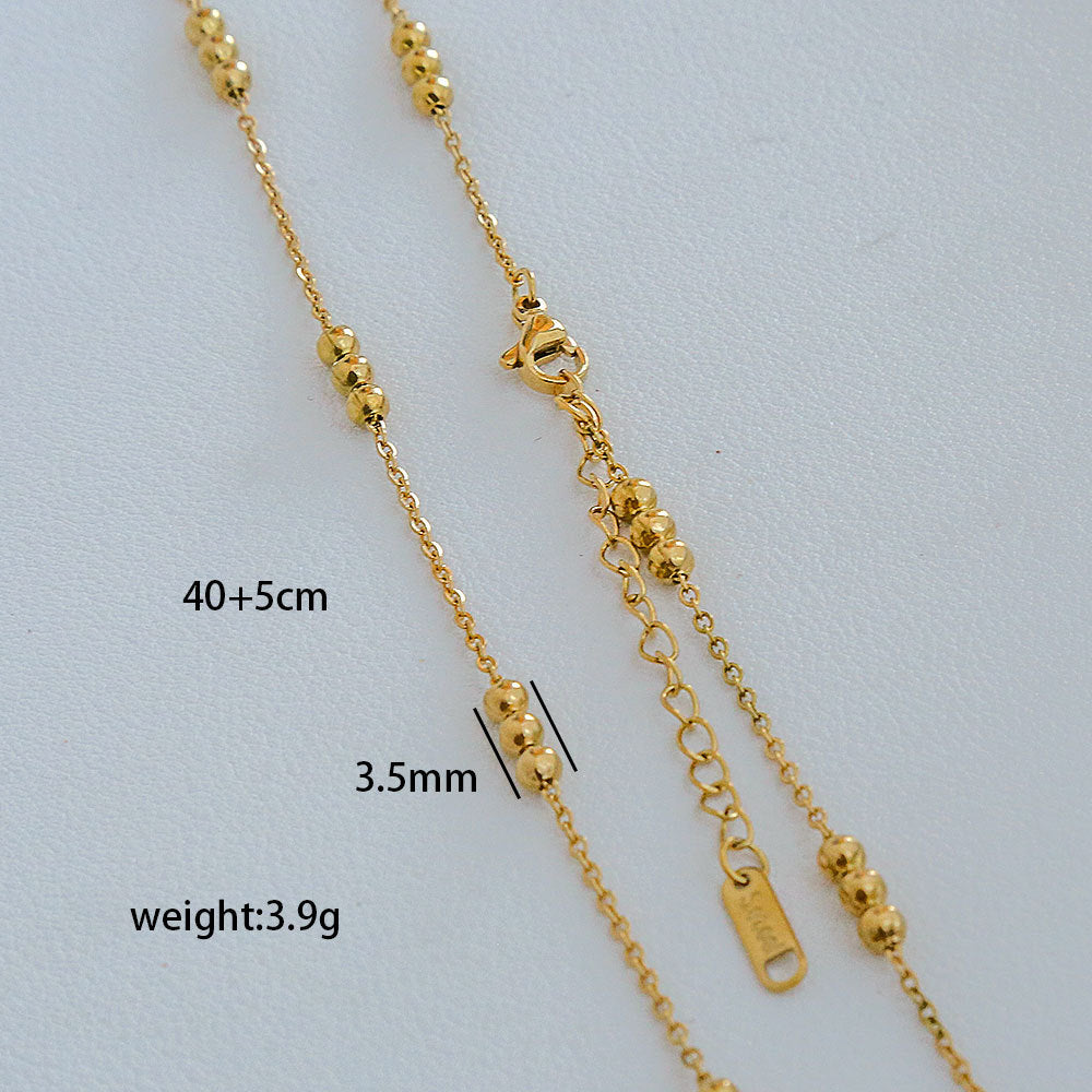 Ciondolo da donna con nappa, catena serpentina placcata in acciaio inossidabile, geometrico minimalista