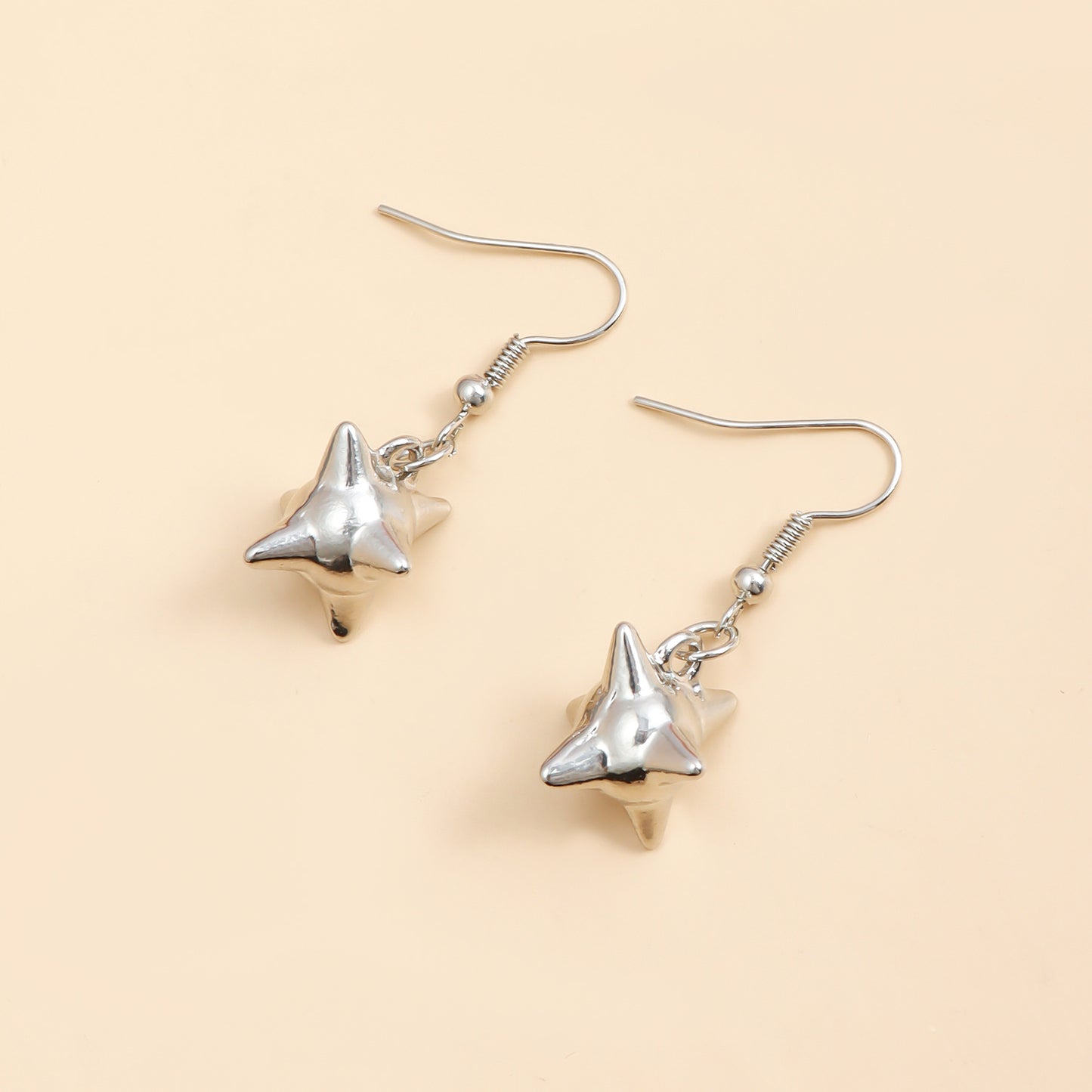 Geometric Iron Cone Pendant Necklace for Women with Alloy Chain and Electroplated Finish