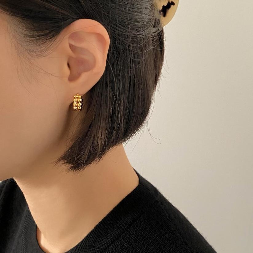 Minimalist Drip-Shaped 925 Sterling Silver Stud Earrings with Pearl Inlay, Sweet Fresh Style