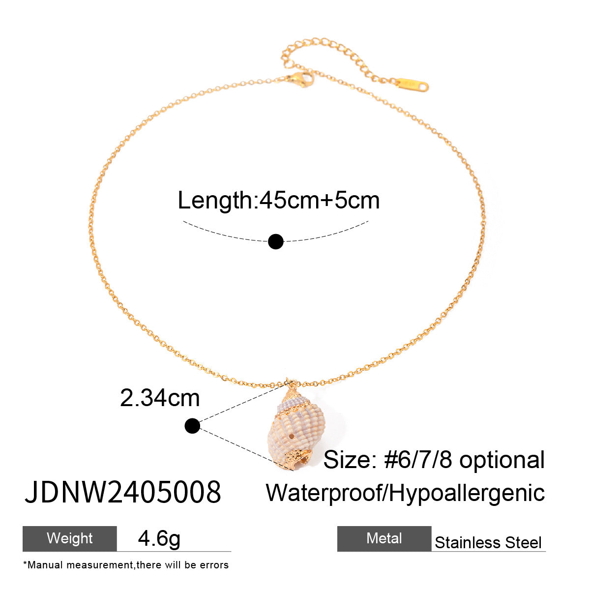 Minimalist Elegant Heart Stainless Steel Plated Necklace for Women
