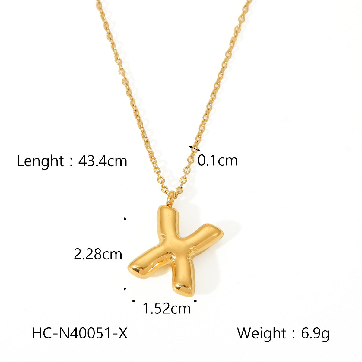 Collana con ciondolo a bolla in acciaio al titanio con finitura galvanica per donna, catena in acciaio inossidabile con ciondolo minimalista alla moda con alfabeto