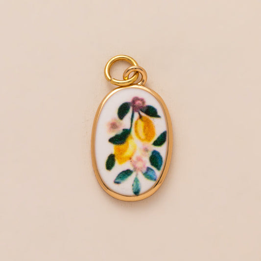 Vintage Minimalist Floral Letter Plant Brass Plated Charm Bar for Shoes