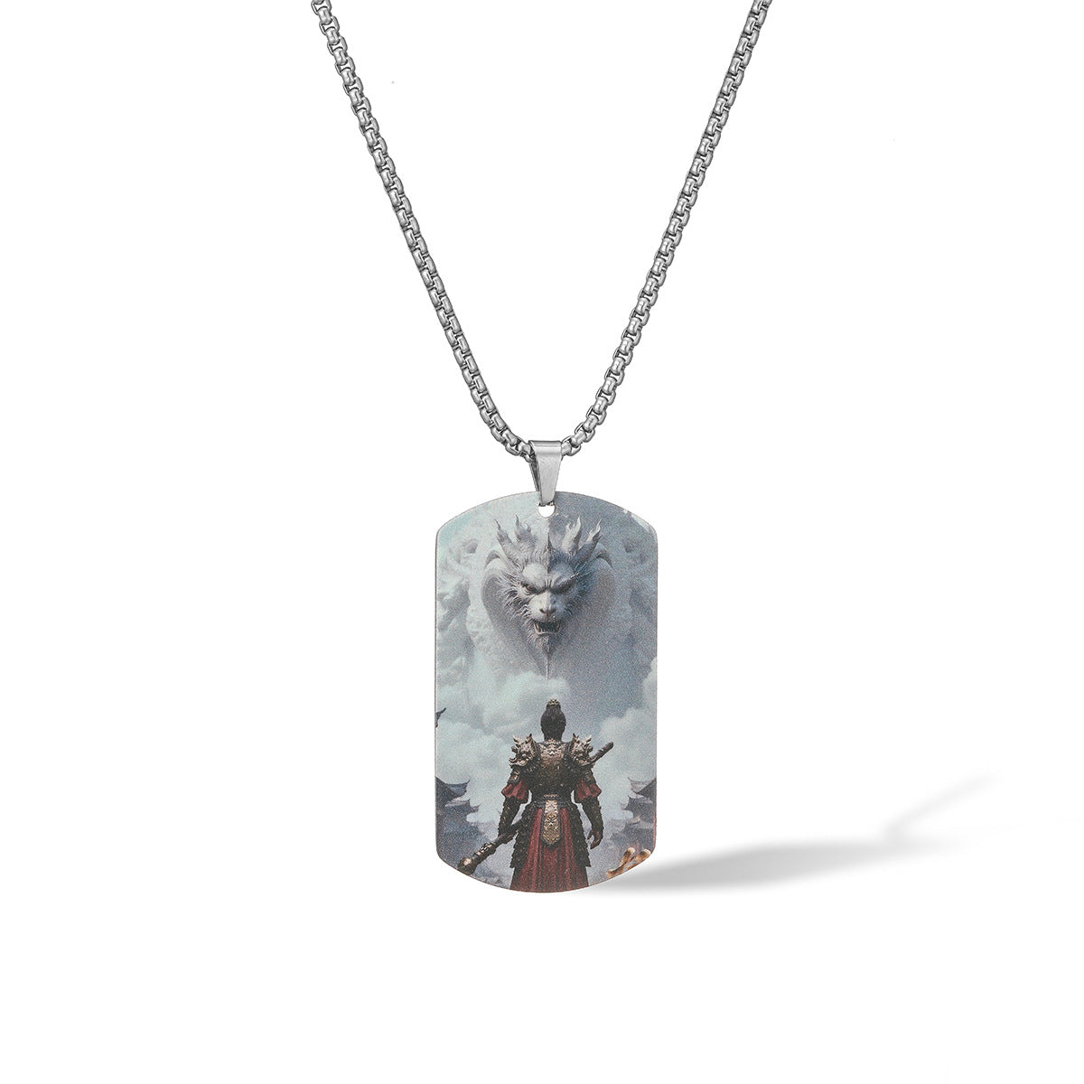 Collana in Acciaio Inossidabile Geometrica Minimalista con Ciondolo Re Scimmia, Gioielli Hip-Hop Ipoallergenici e Resistenti allo Sbiadimento