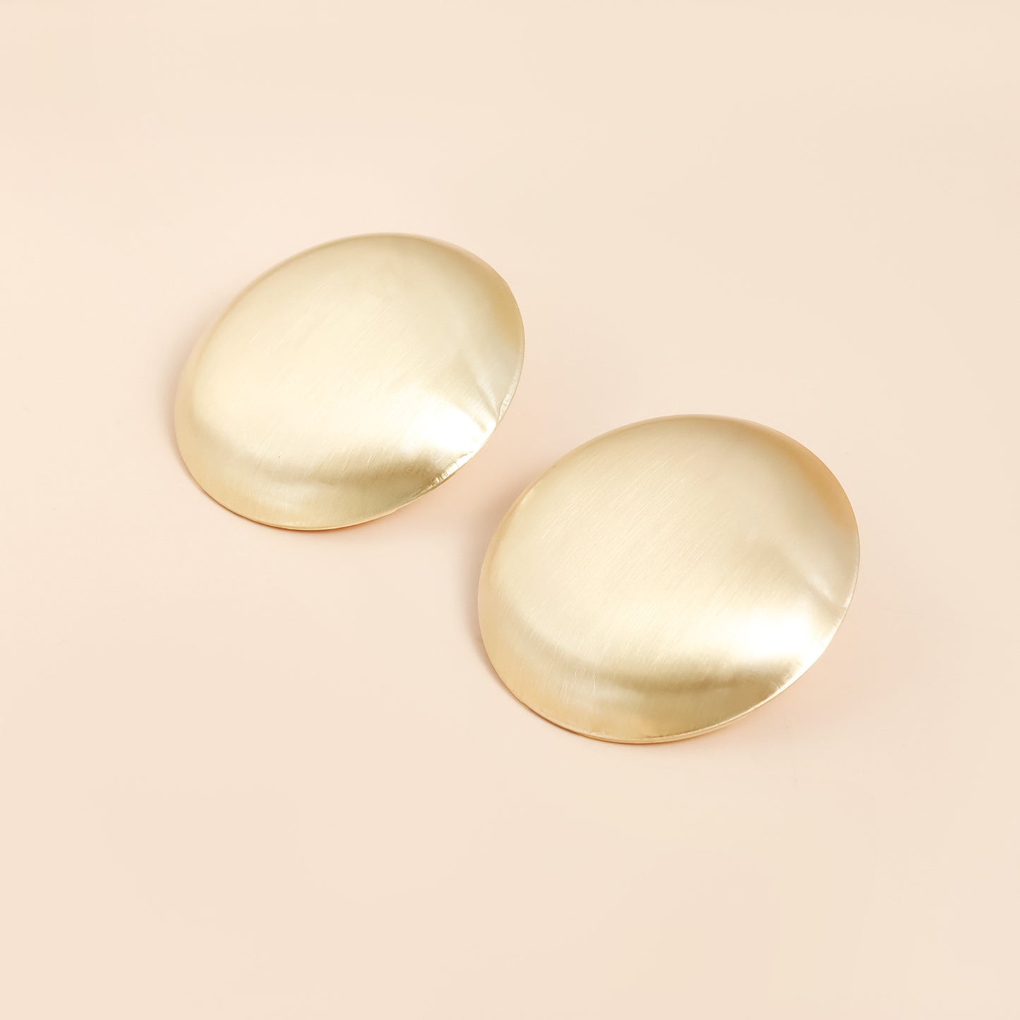 Vintage Geometric Round Brushed Plated Zinc Alloy Stud Earrings for Women