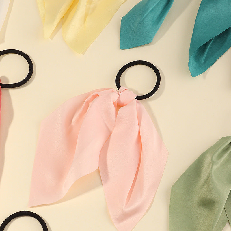Set de Accesorios para el Cabello de Niñas, Lazos de Estilo Coreano, Diadema de Color Sólido Minimalista y Gomas Elásticas, Accesorios para el Pelo en Forma de U