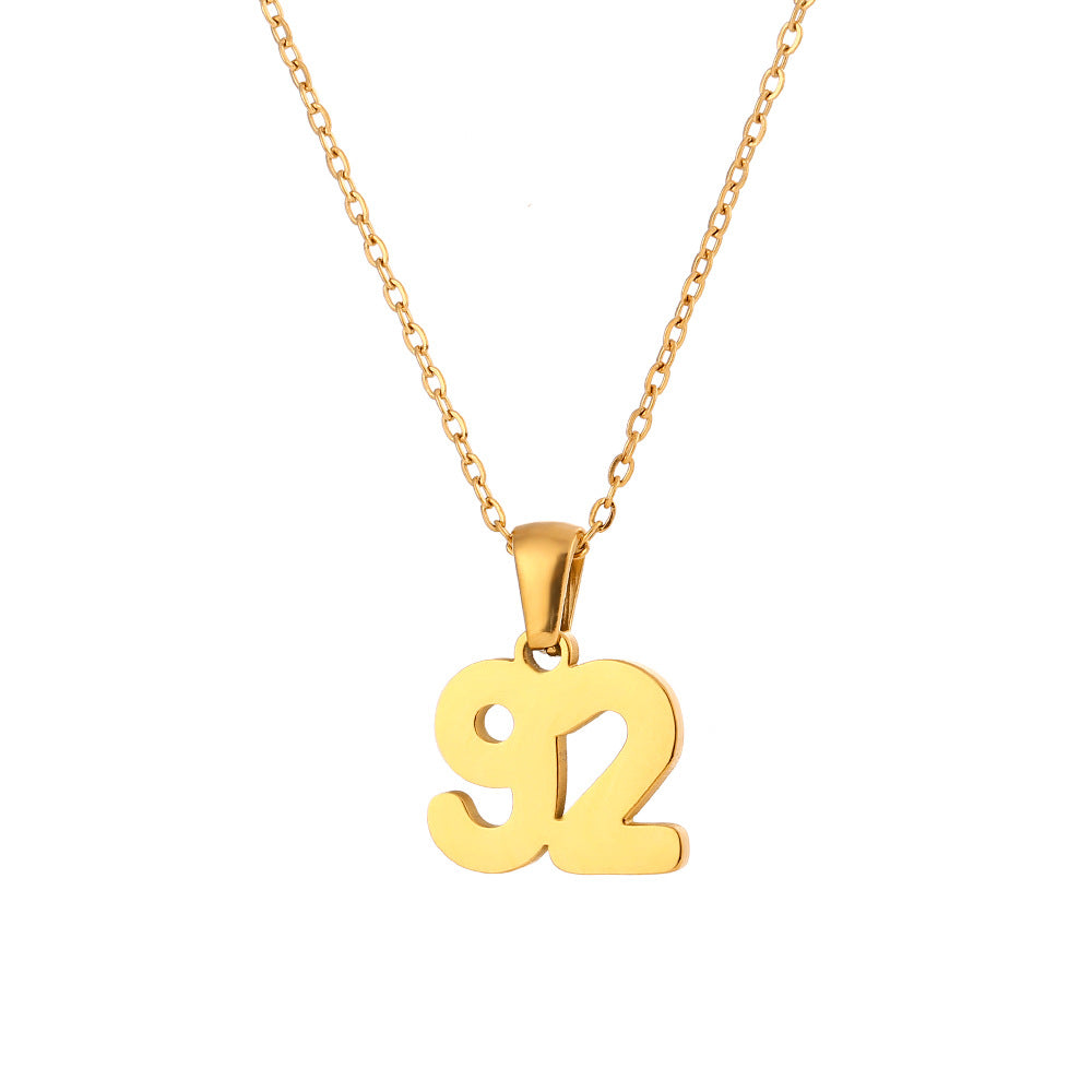 Minimalist Letter Pendant Necklace for Women Stainless Steel with 18K Gold Plating Classic Cut Design