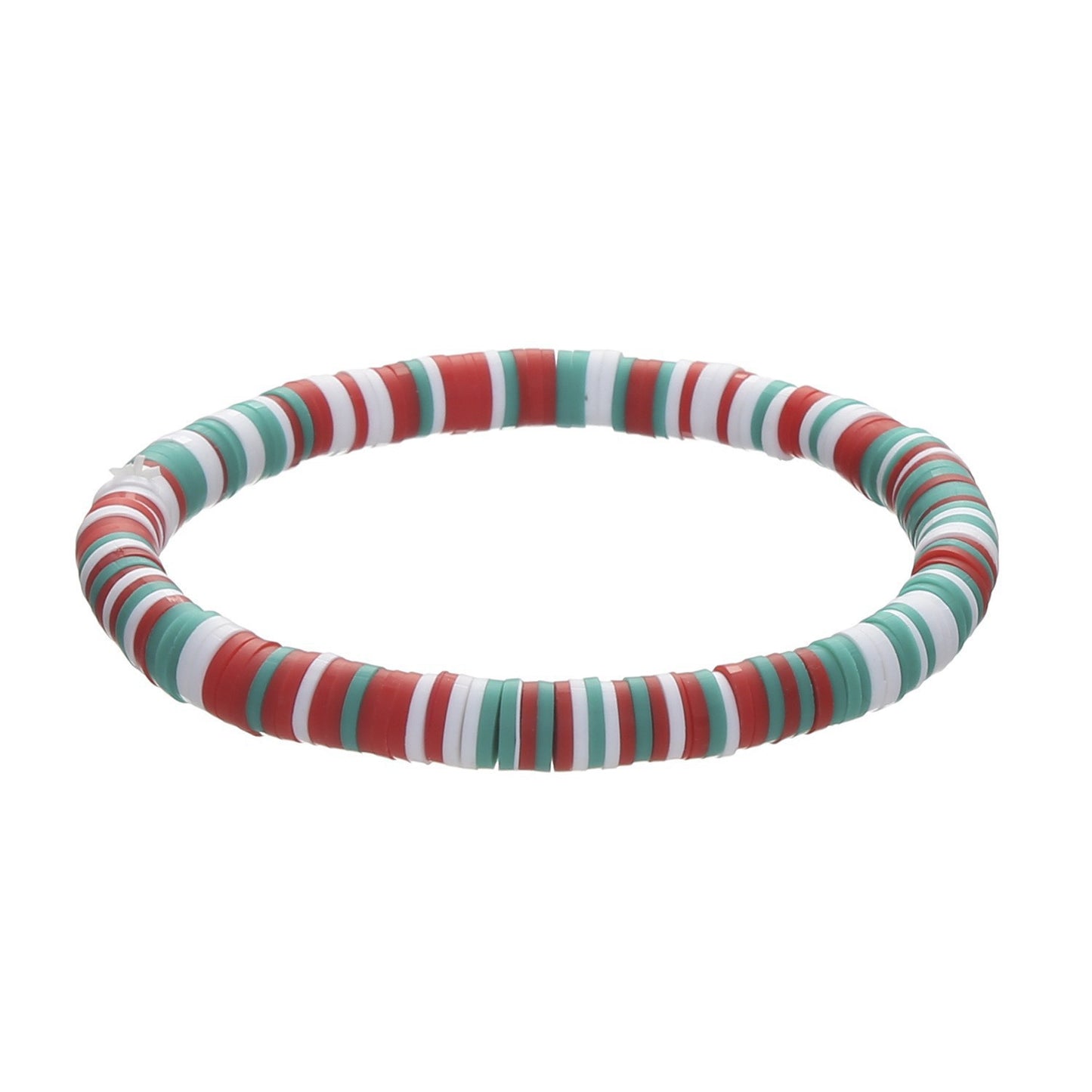Casual Geometric Resin Beaded Bracelet with Christmas Charms for Unisex