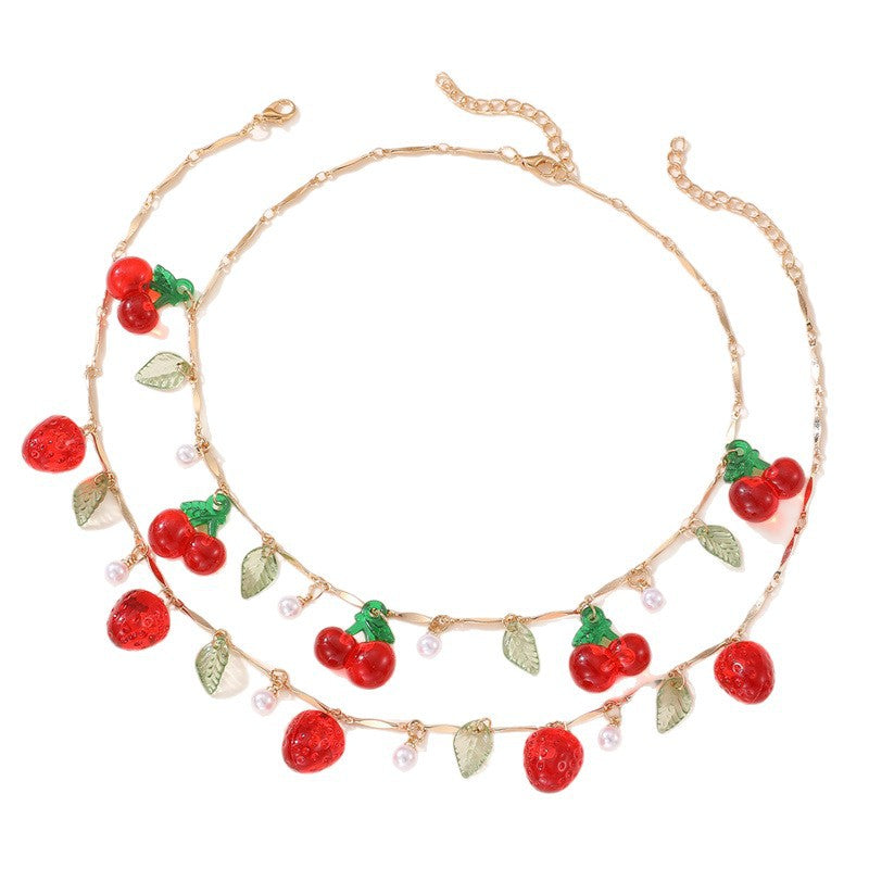 Collana a forma di fiocco minimalista in lega per bambine con finitura smaltata, catena regolabile con perline rotonde, collana con ciondolo stile principessa per bambini