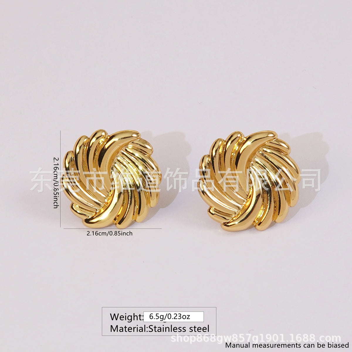 Beach Style Stainless Steel Geometric Starfish Shell Stud Earrings for Women