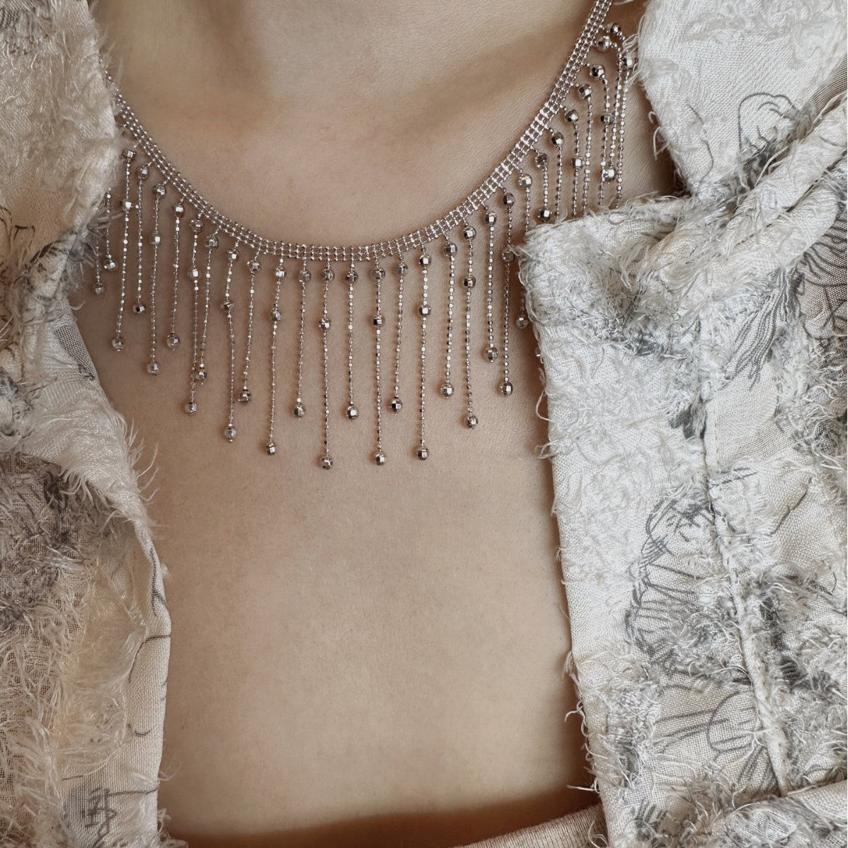 Collana con Pendente Nappa Minimalista da Donna, a Forma Geometrica, Placcata Rame, Catenina per Clavicole