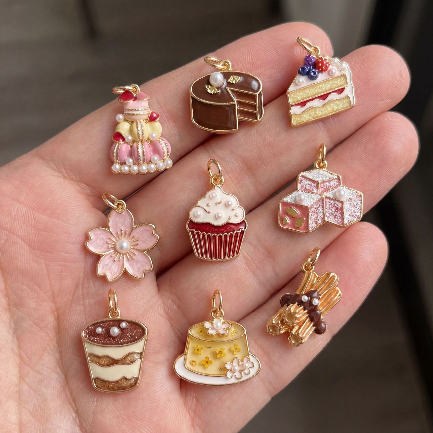 Sweet Plated Brass Food Series Charm Bar