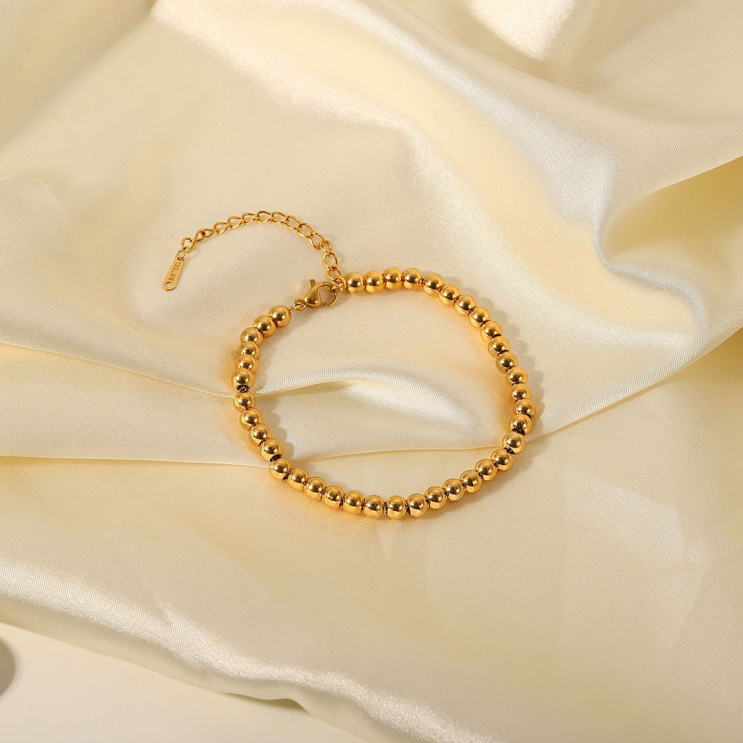 INS Style Geometric Stainless Steel Bracelet with 18K Gold Plating for Women