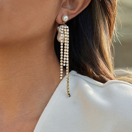 Aretes de Acero Inoxidable Geométricos con Incrustaciones de Pedrería Chapado en Oro PVD Joyería de Lujo de Moda para Mujer