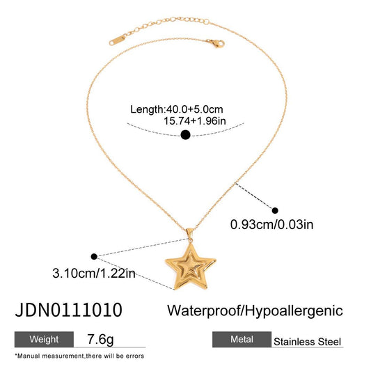 Minimalist Star Stainless Steel Plated Necklace for Women