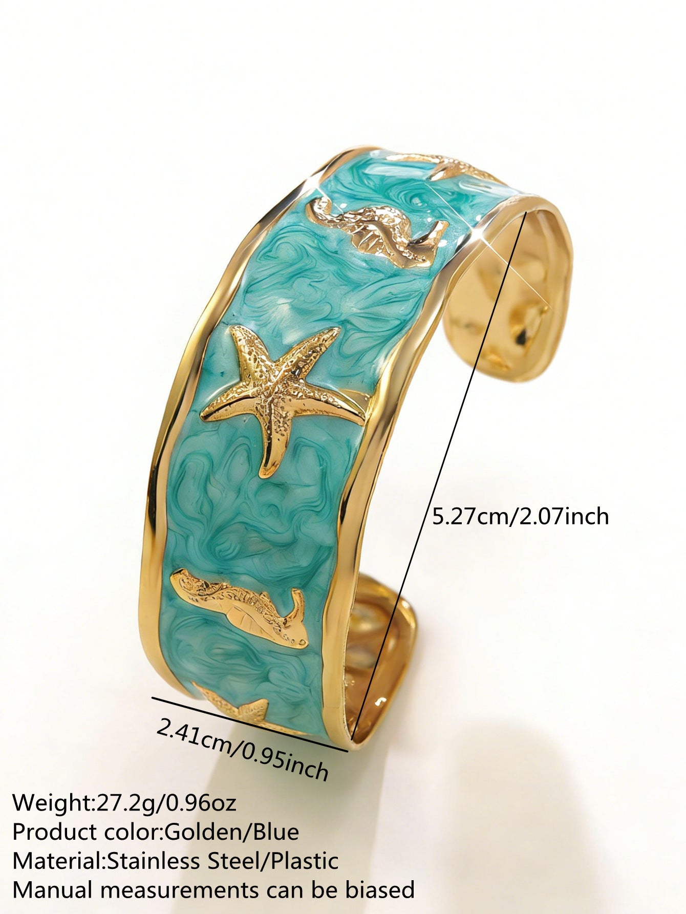 Elegante Pulsera Abierta de Lujo Floral con Esmalte de Aceite de Acero Inoxidable y Titanio con Cereza
