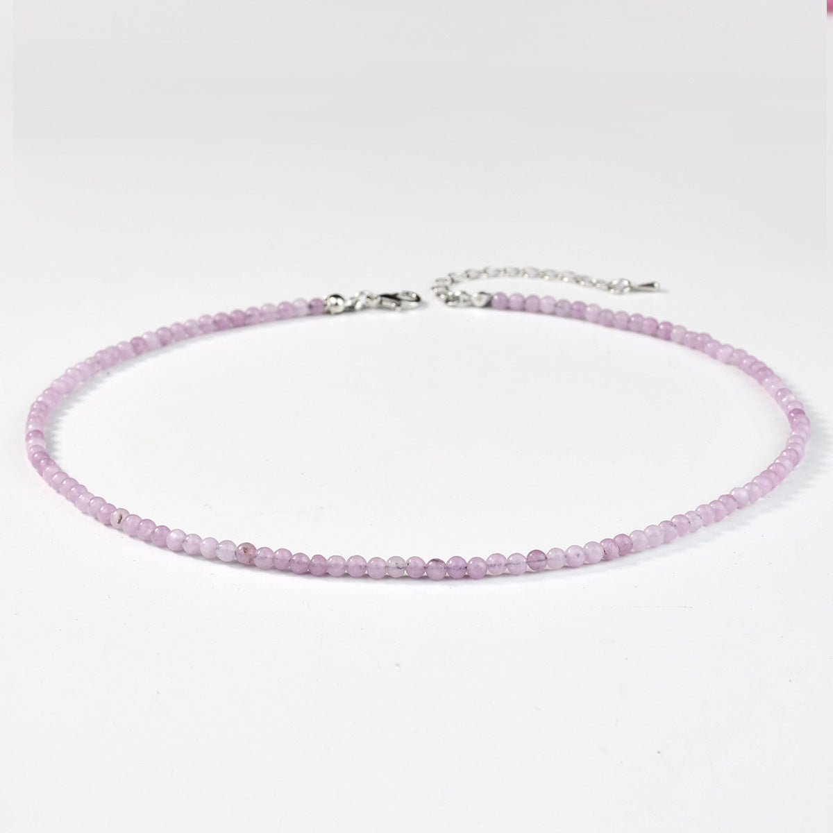 Collar colgante geométrico artístico vintage para mujer con cuentas de piedra natural tejidas a mano en cadena de bola redonda