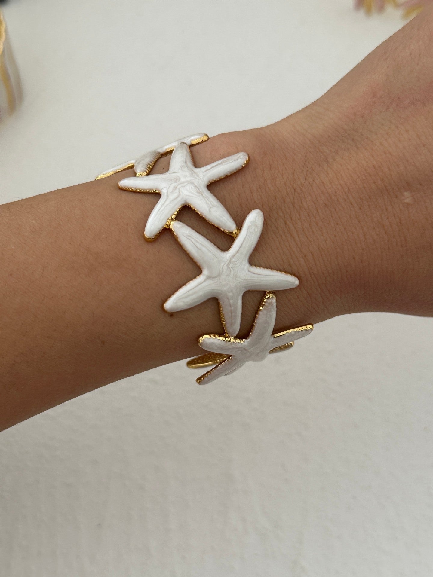 Unique Mermaid Stainless Steel Drip Oil Open Cuff Bracelet with Heart and Star Elements