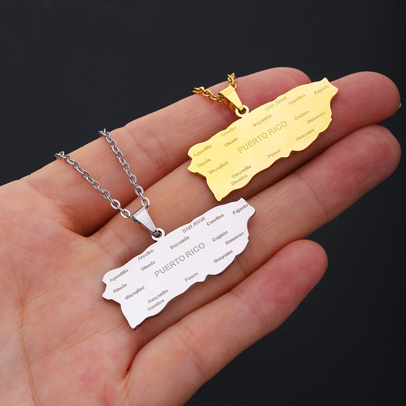 Collar con Colgante de Letra de Acero de Titanio a la Moda con Cadena Cruzada para Unisex Diseño Geométrico Joyería de Acero Inoxidable Galvanizado