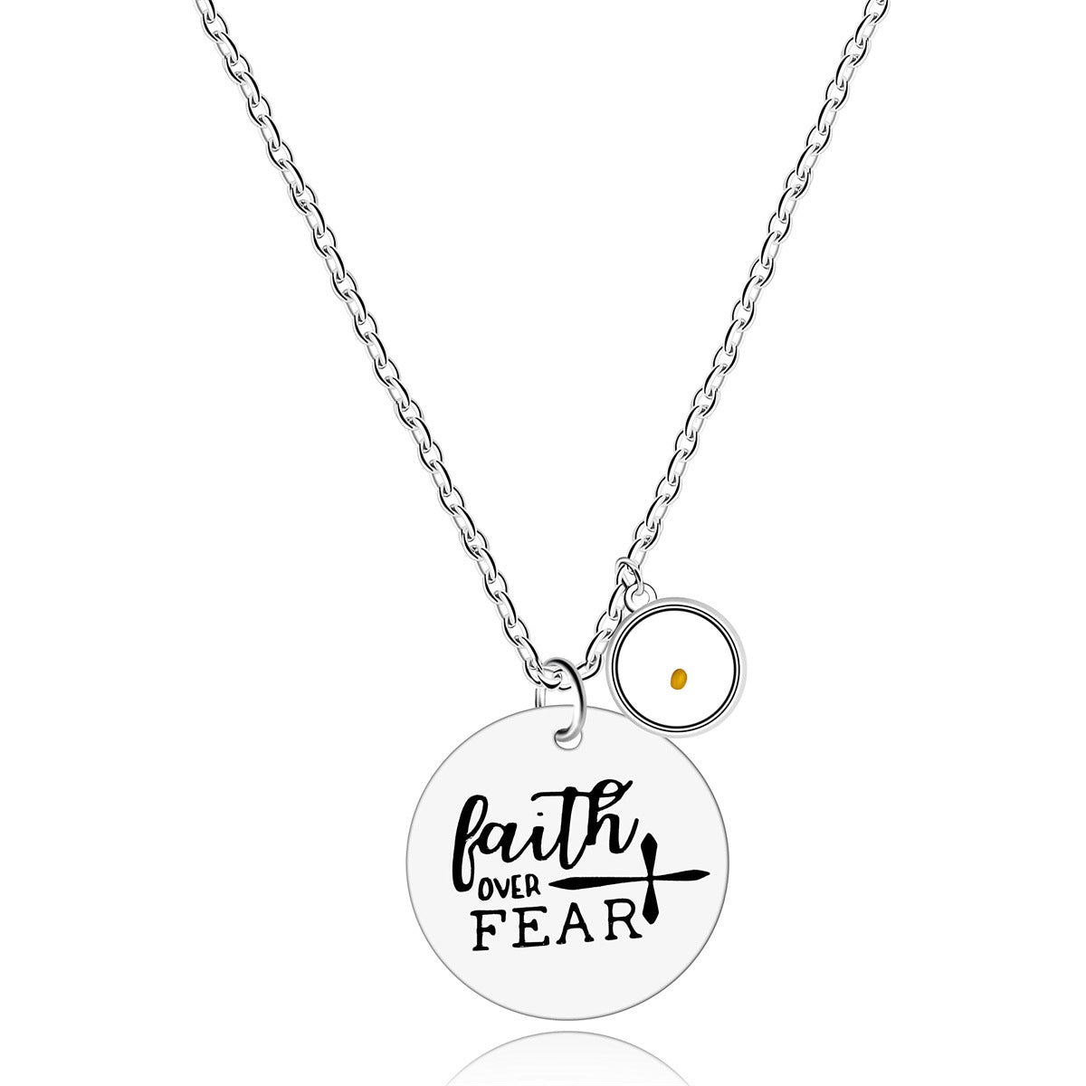 Minimalist Geometric Cross Pendant Necklace in Stainless Steel with Titanium Steel Charm and Electroplated Finish for Women