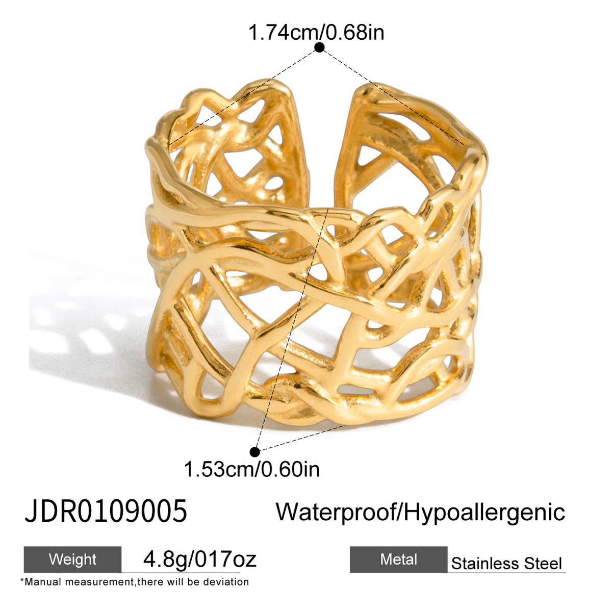 Minimalist Geometric Round Green Rhinestone Plated Stainless Steel Linked Ring Bracelet for Women