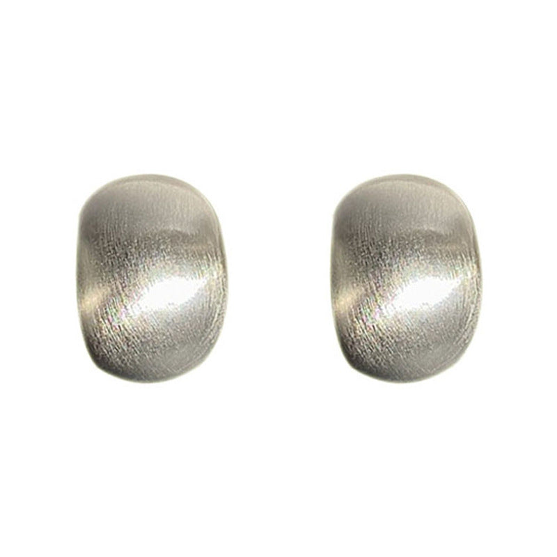 Pendientes de botón geométricos texturizados minimalistas para mujer en cobre chapado con postes de plata 925, lujo, moda, uso diario