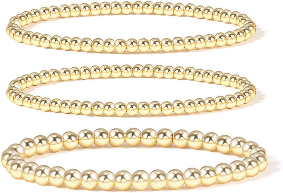 Bohemian Minimalist Geometric Plated Alloy Cuban Link Chain Pearl Bracelet Set for Women