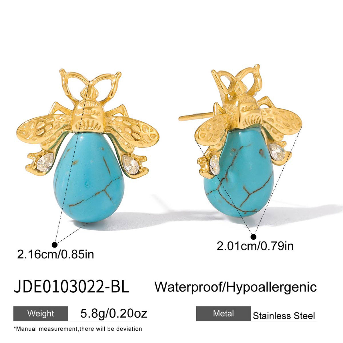 Pendientes de botón minimalistas geométricos de acero de titanio con circonita y perlas de imitación para mujer