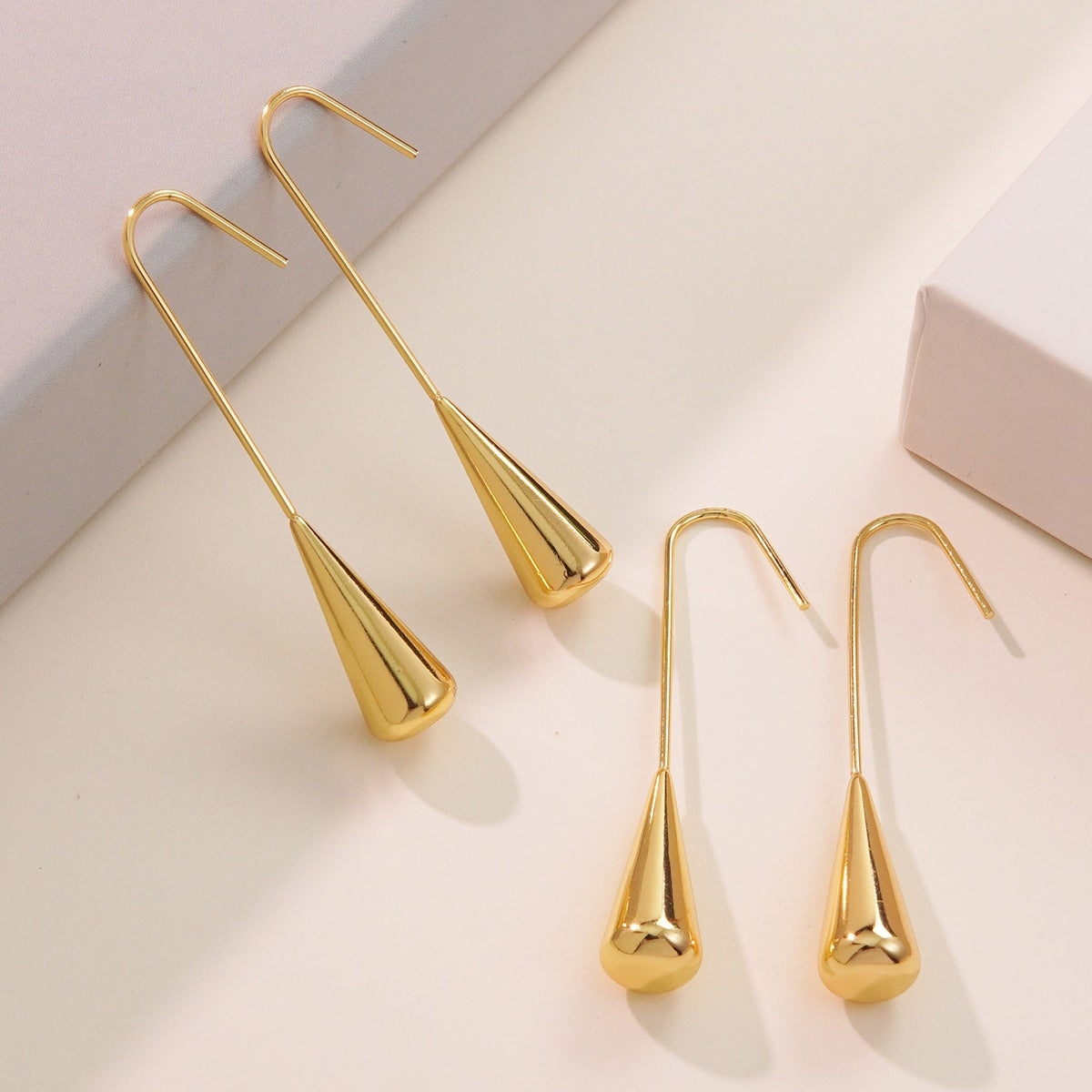 Sweet Elegant Teardrop Titanium Steel Plated Earrings for Women
