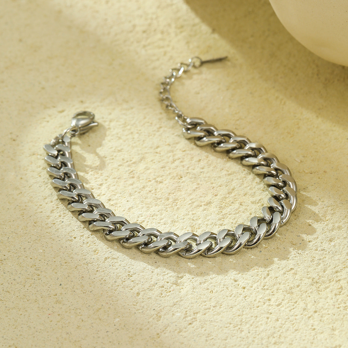 Moda OL Acero Inoxidable Chapado en Oro de 18K Grueso Cadena Cubana Collar para Mujer