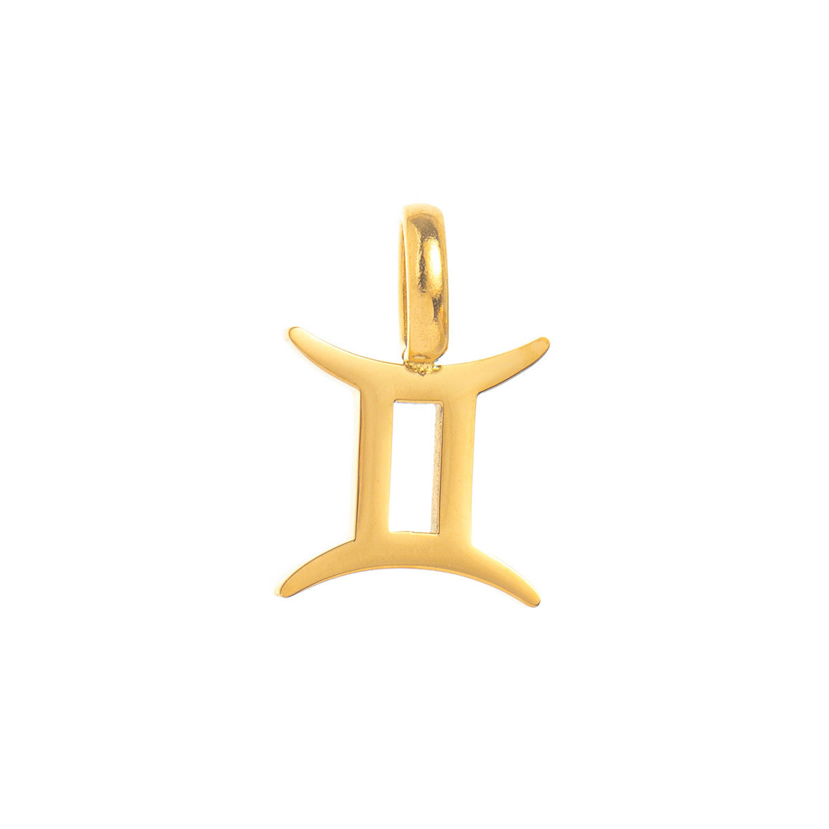 Minimalist Titanium Steel Plated Zodiac Charm Bar Necklace for Women