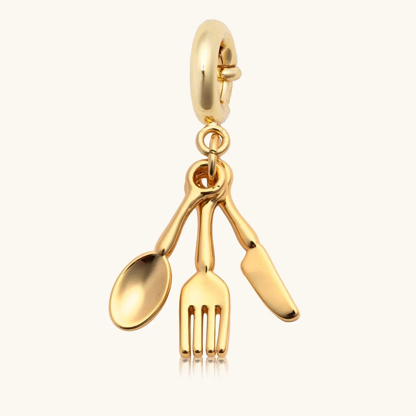 Vintage 18K Gold Plated Stainless Steel Camera Pendant Charm Bar for Women