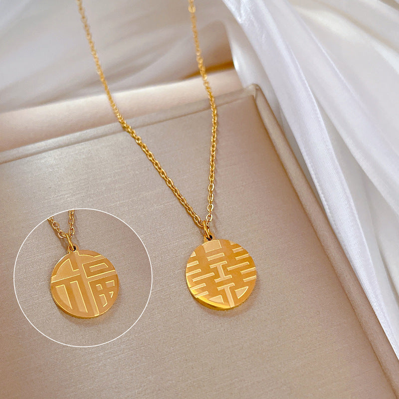 Minimalist Business Geometric Titanium Steel Plated Necklace Unisex Cable Chain