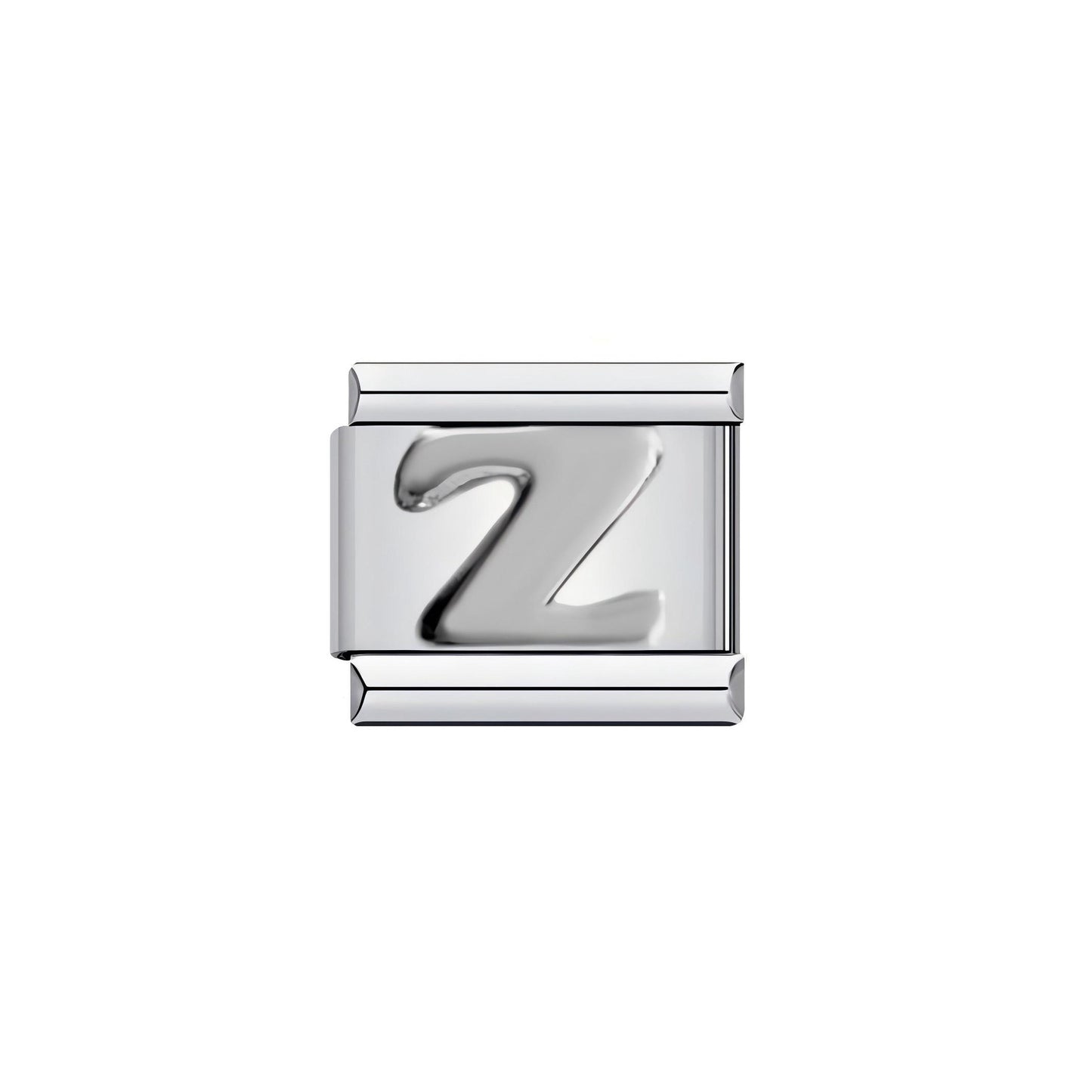 Personalized Stainless Steel Plated Letter Charm Bar Bracelet Unisex DIY Elastic Link Band