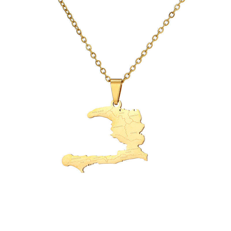 Collana con Pendente Geometrico alla Moda in Acciaio Inossidabile con Ciondolo in Acciaio al Titanio e Finitura Elettroplaccata, Regalo Unisex