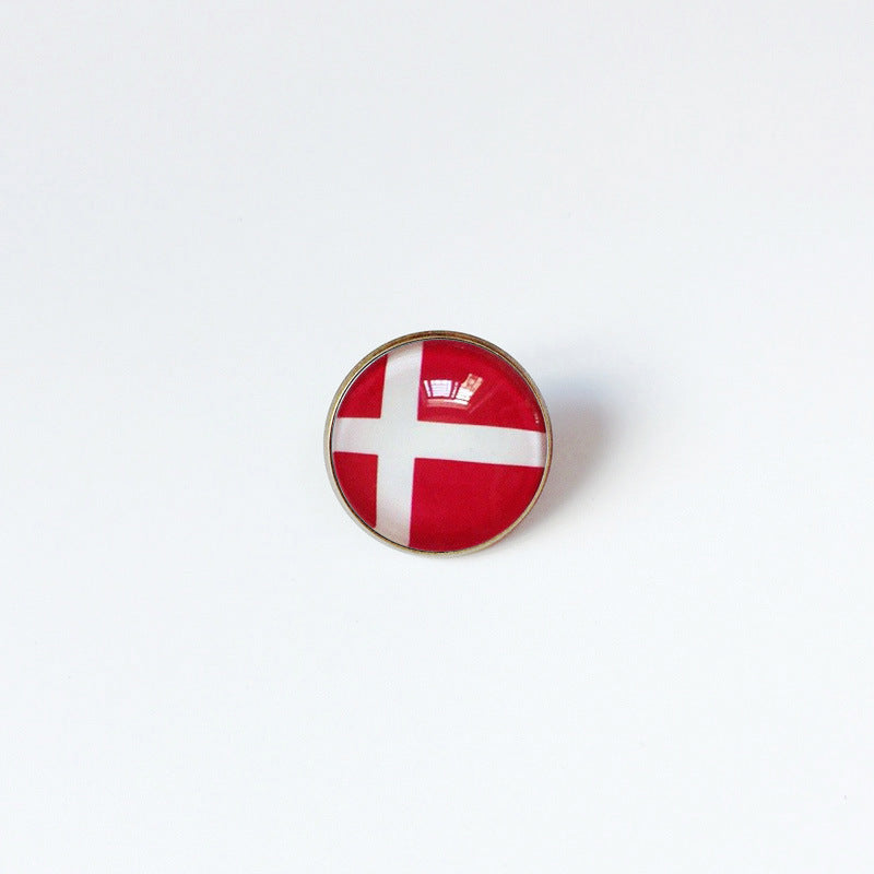 Pin de Solapa de Aleación Esmaltado Personalizado con Diseño de Bandera del Mundo para Hombres y Mujeres