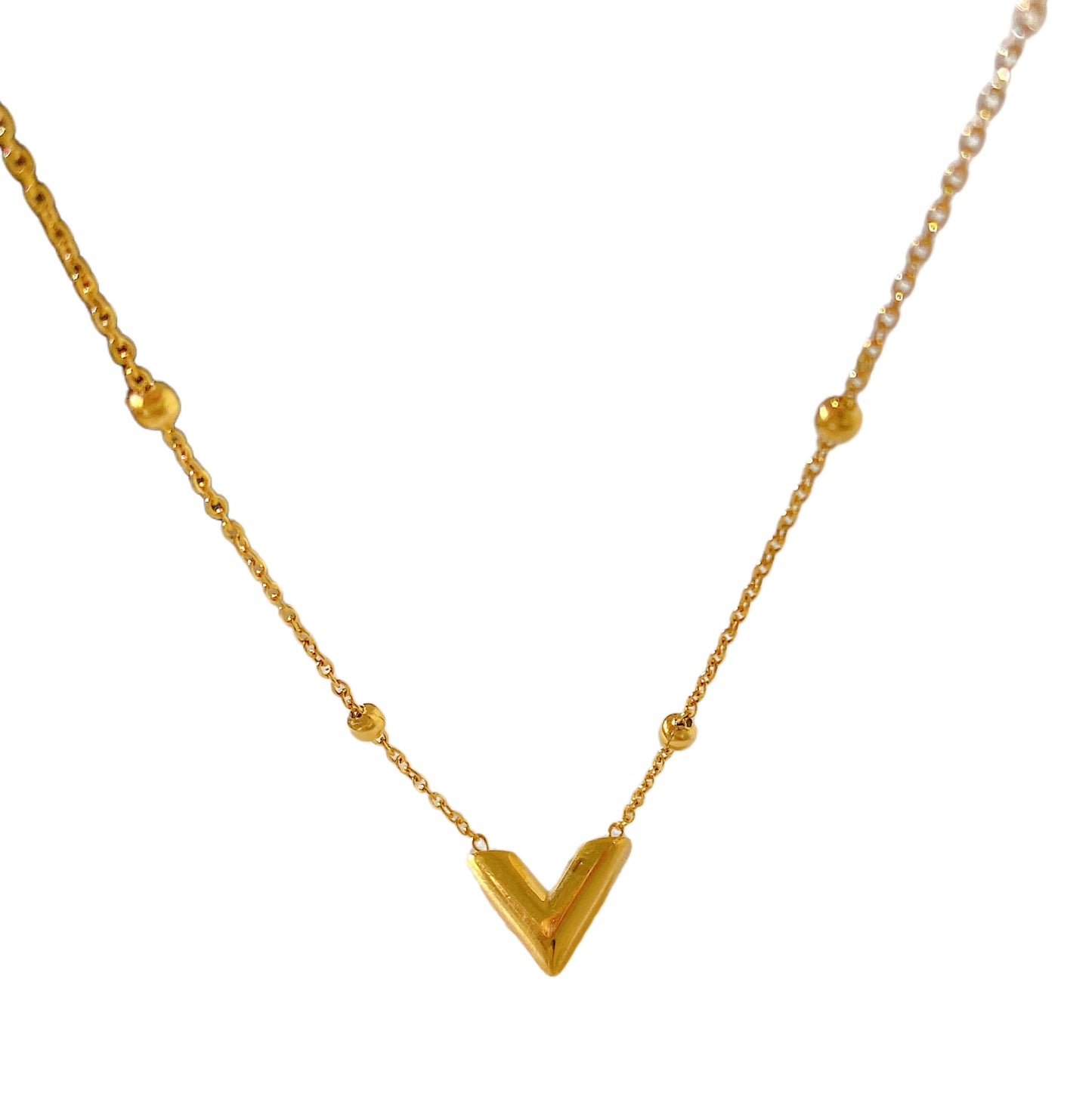 Sweet Letter Titanium Steel Plated Necklace