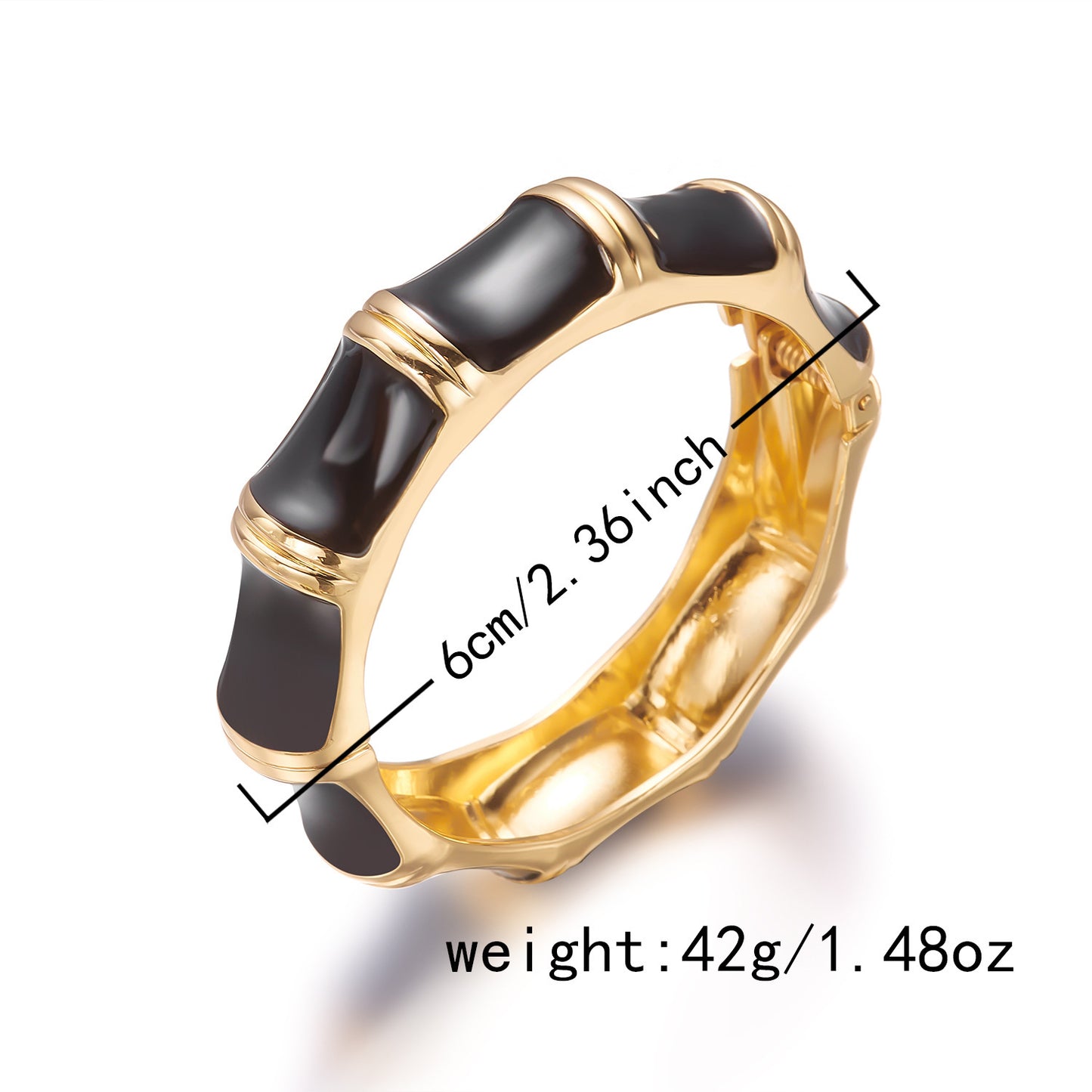 Bracciale in lega placcato oro con gocce geometriche