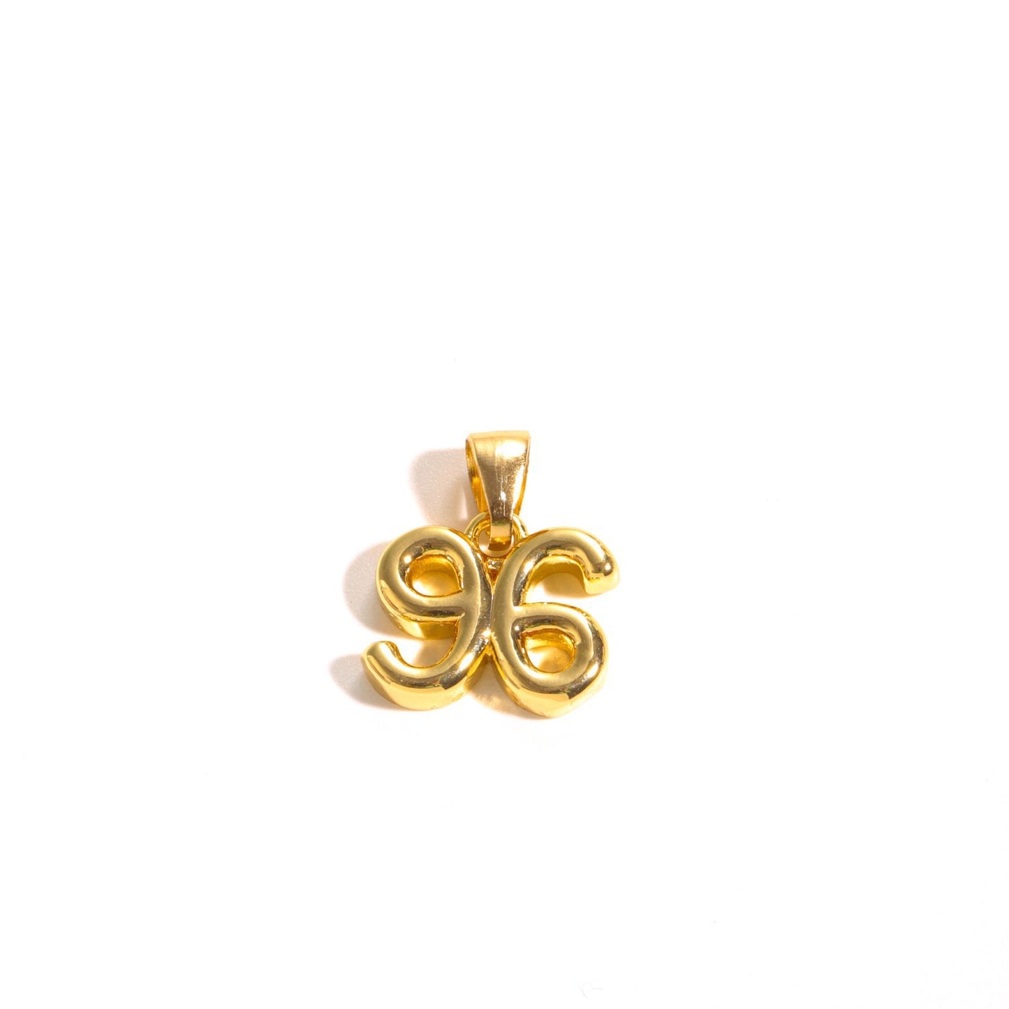Luxury Business Plated Brass Number Letter Pendant Necklace Rope Figaro Chain Charm Bar for Women