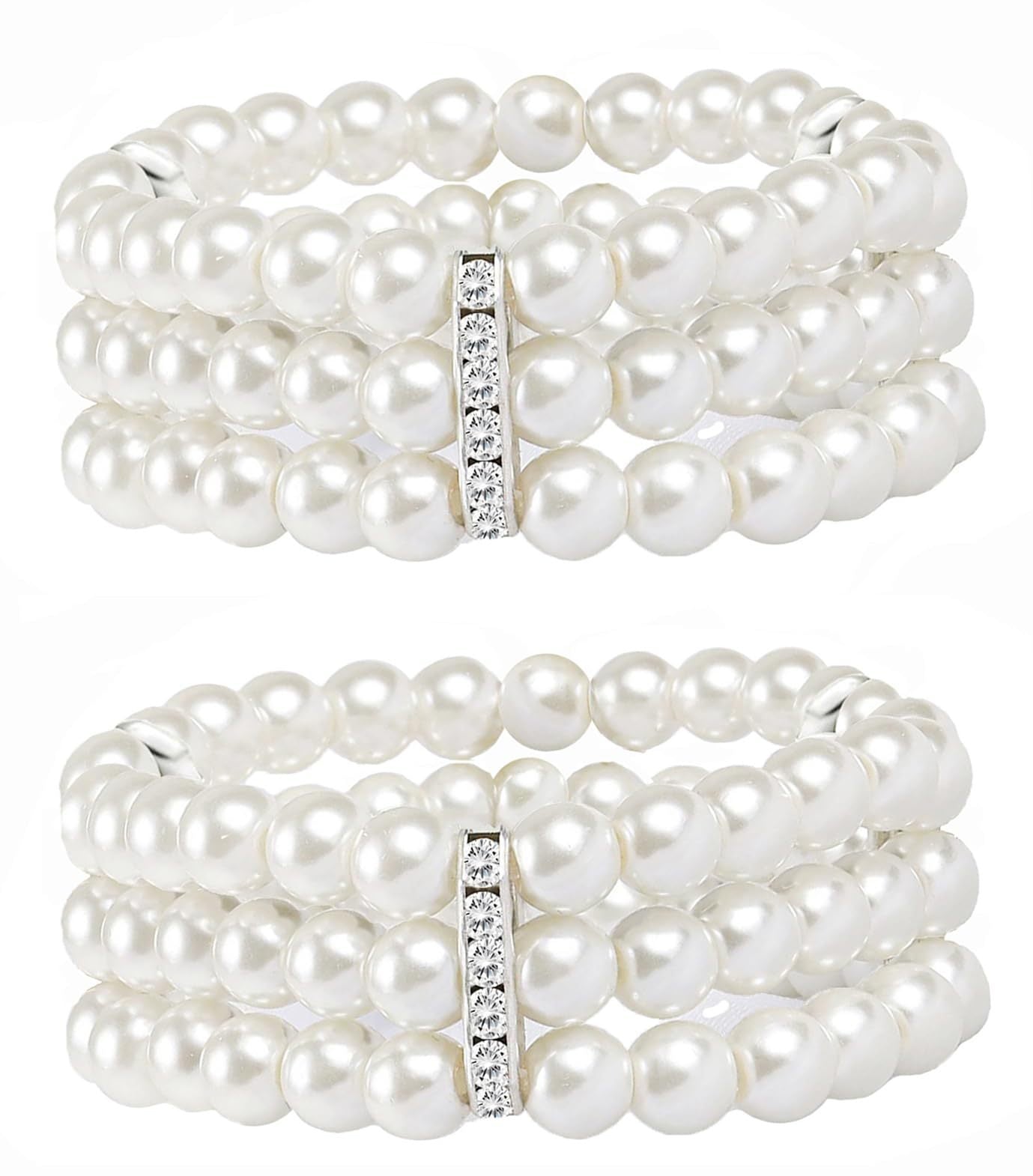Minimalist Pink Pearl Letter Bead Bracelet Set for Women Wedding Party Jewelry